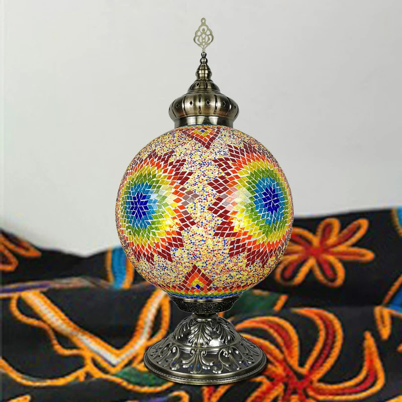 Vintage Sphere Nachtkastje Verlichting 1-lichts handgerolde kunstglazen nachttafellamp voor slaapkamer Clearhalo