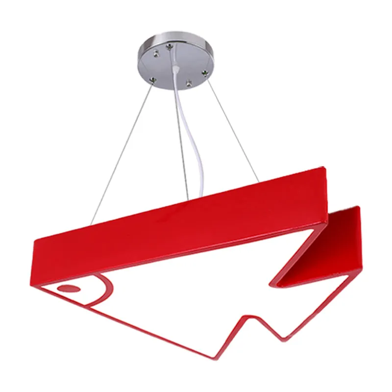 Viskroonluchter hanglamp modernistisch acryl rood/blauw/groen LED-hanglampset voor slaapkamer Clearhalo