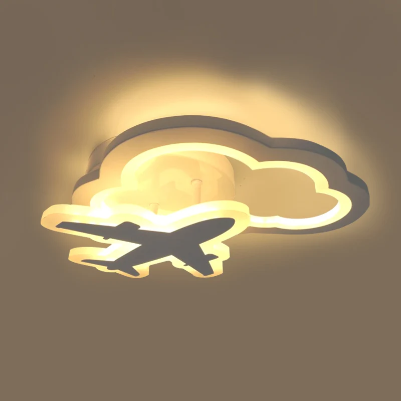 Vliegtuig/Maan en Wolkenfoyer Semi-inbouw acryl Noordse LED-plafondgemonteerde lamp wit Clearhalo