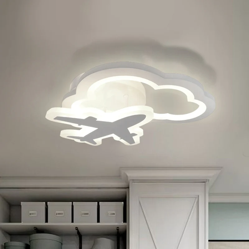 Vliegtuig/Maan en Wolkenfoyer Semi-inbouw acryl Noordse LED-plafondgemonteerde lamp wit Clearhalo