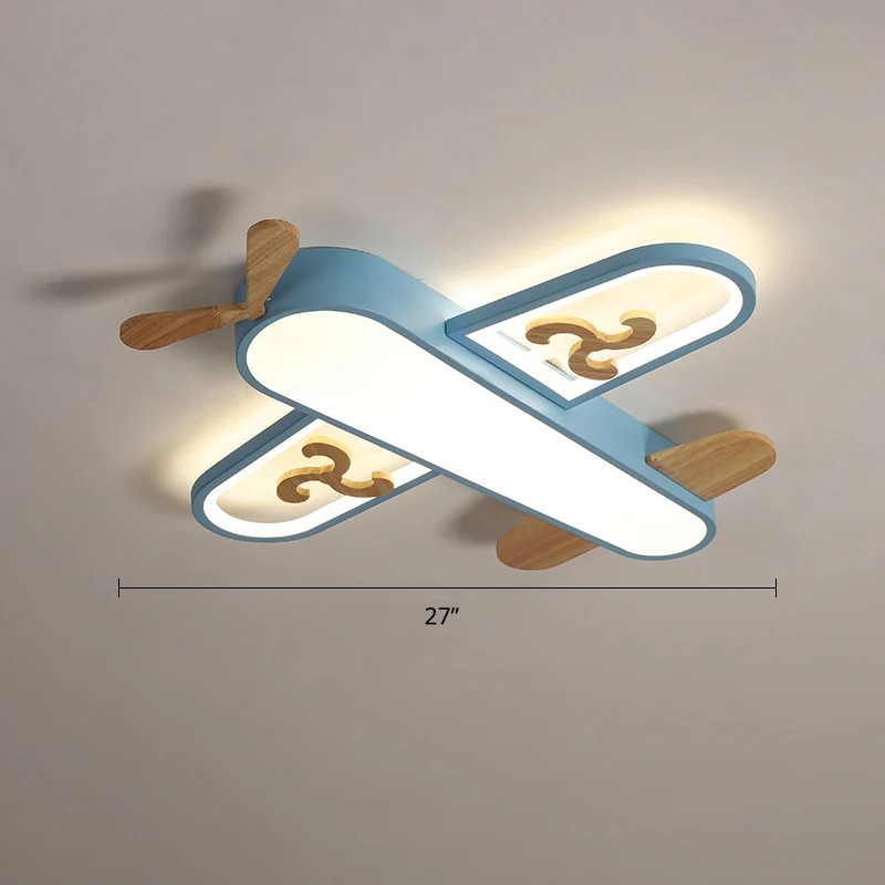 Vliegtuigvormige kinderkamer inbouw acryl cartoon opbouw led-plafondlamp Clearhalo