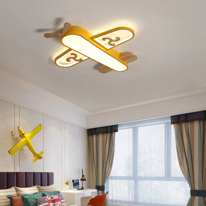 Vliegtuigvormige kinderkamer inbouw acryl cartoon opbouw led-plafondlamp Clearhalo