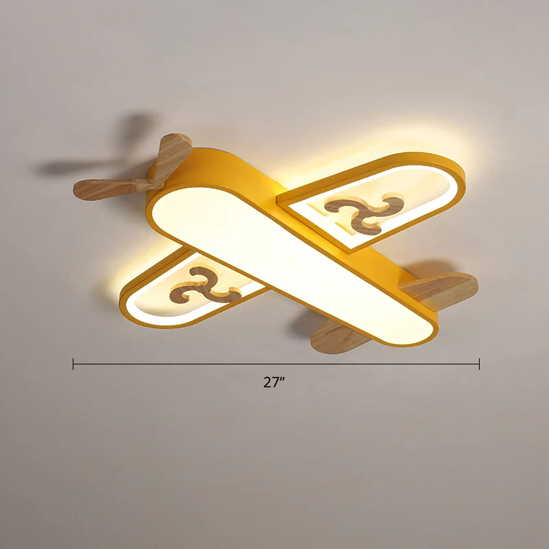 Vliegtuigvormige kinderkamer inbouw acryl cartoon opbouw led-plafondlamp Clearhalo