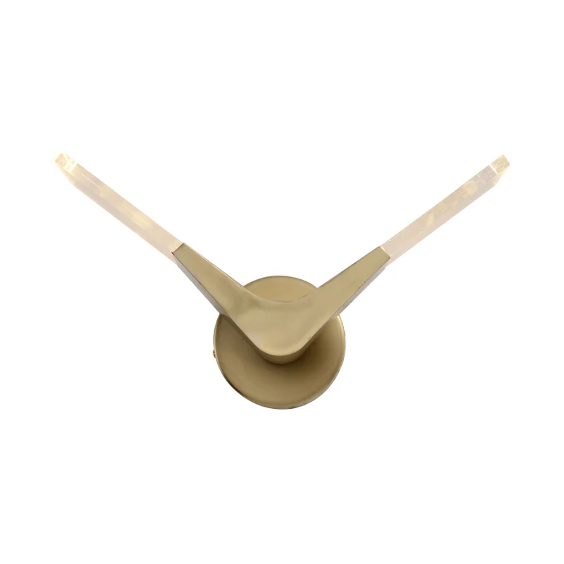 V-vormige metalen schanslamp Eenvoud Gouden LED-wandmontagelamp warm/wit licht Clearhalo