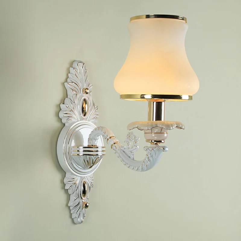 Wandlamp kaarsstijl Vintage metalen wandlamp met lampenkap voor slaapkamer Clearhalo