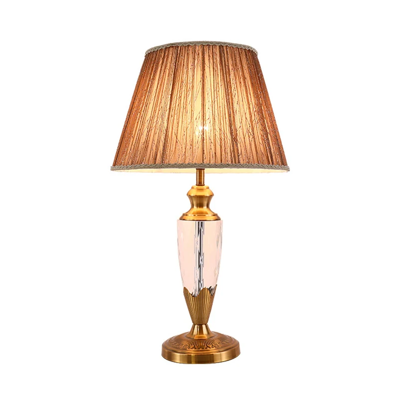 Wide Flare Leeslamp Modernistische Stof 1 Kop 14"/16" Brede Koffie Nachtkastje Lamp Clearhalo