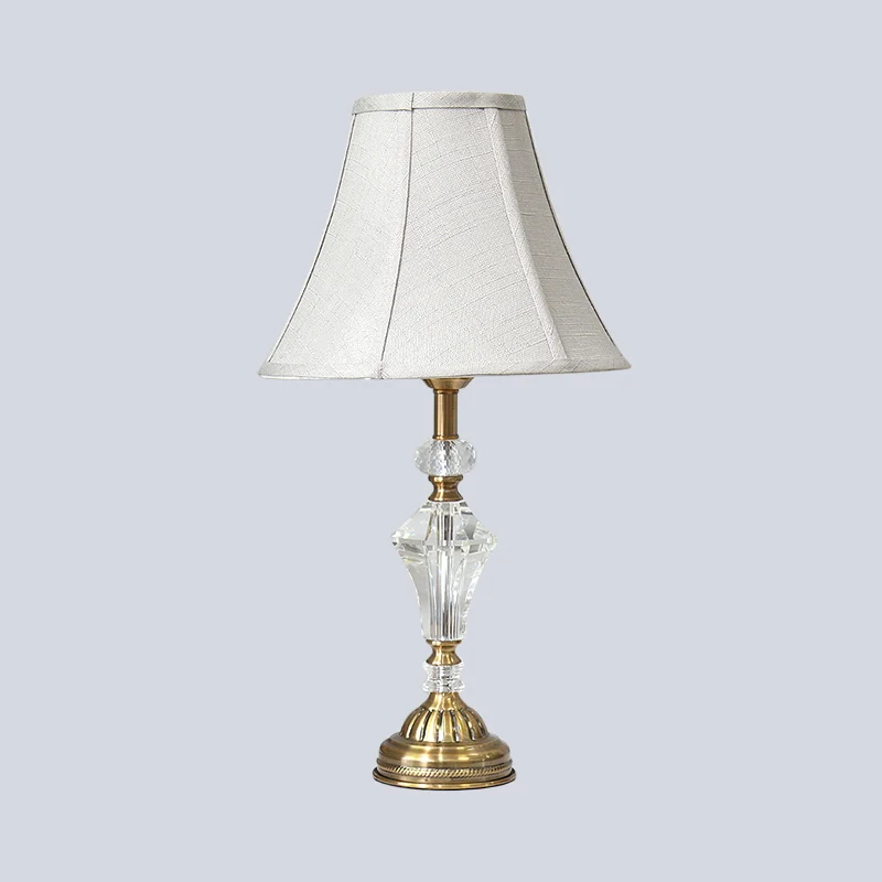 Wide Flare Studielamp Modernistische Stof 1 Hoofd Leesboeklicht Wit voor Studie Clearhalo
