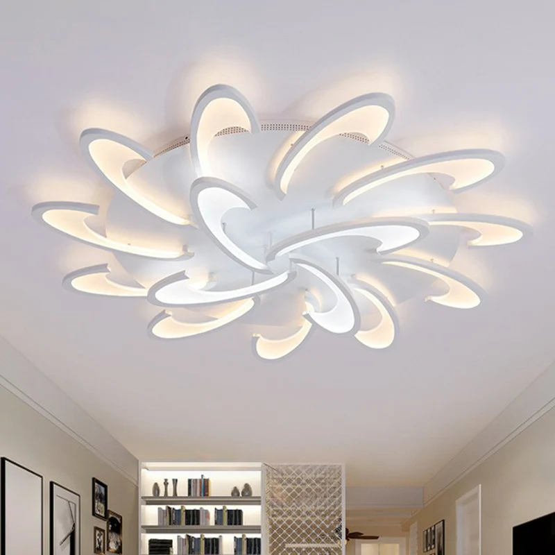 Windmolen acryl LED semi-inbouwlicht Eenvoud Wit plafondinbouwmontage voor woonkamer Clearhalo