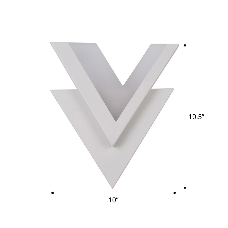 Wit ontwerp met V-hals, inbouw, Scandinavisch acryl, geïntegreerde LED-wandlamp warm/wit licht Clearhalo