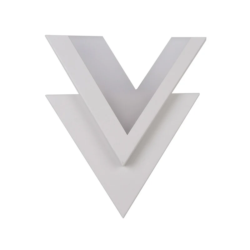 Wit ontwerp met V-hals, inbouw, Scandinavisch acryl, geïntegreerde LED-wandlamp warm/wit licht Clearhalo