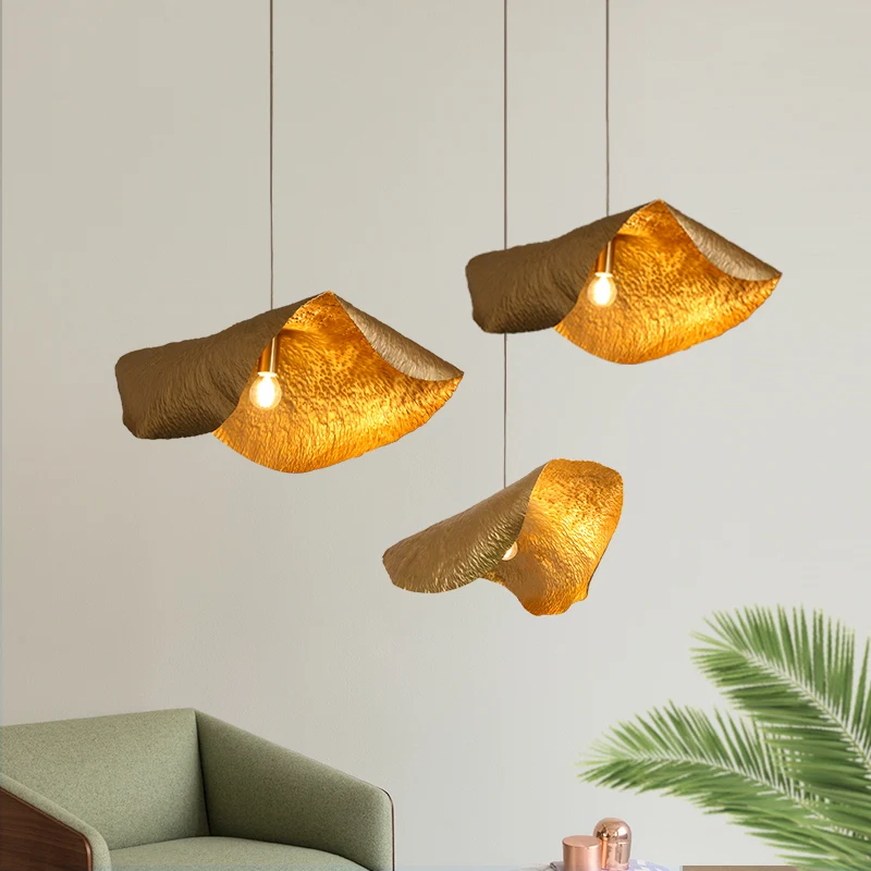 Withered Leaf Parlor hanglamp metaal 1 lamp postmoderne hanglamp messing Clearhalo