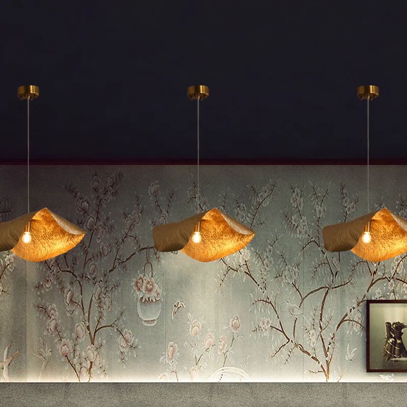 Withered Leaf Parlor hanglamp metaal 1 lamp postmoderne hanglamp messing Clearhalo
