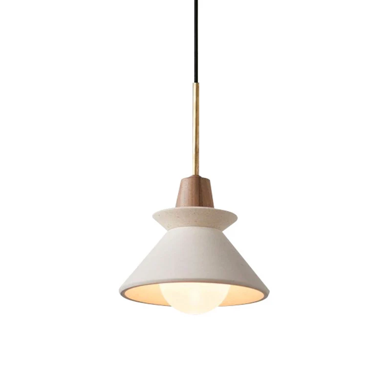 Witte Cement taps toelopende hanglamp Scandinavische minimalistische stijl 1-lichts restaurant down mini-hanglamp Clearhalo
