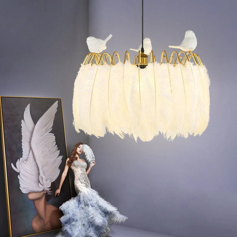 Witte cirkel ophangverlichting Noordse hanglamp met enkele lamp en veer voor slaapkamer Clearhalo