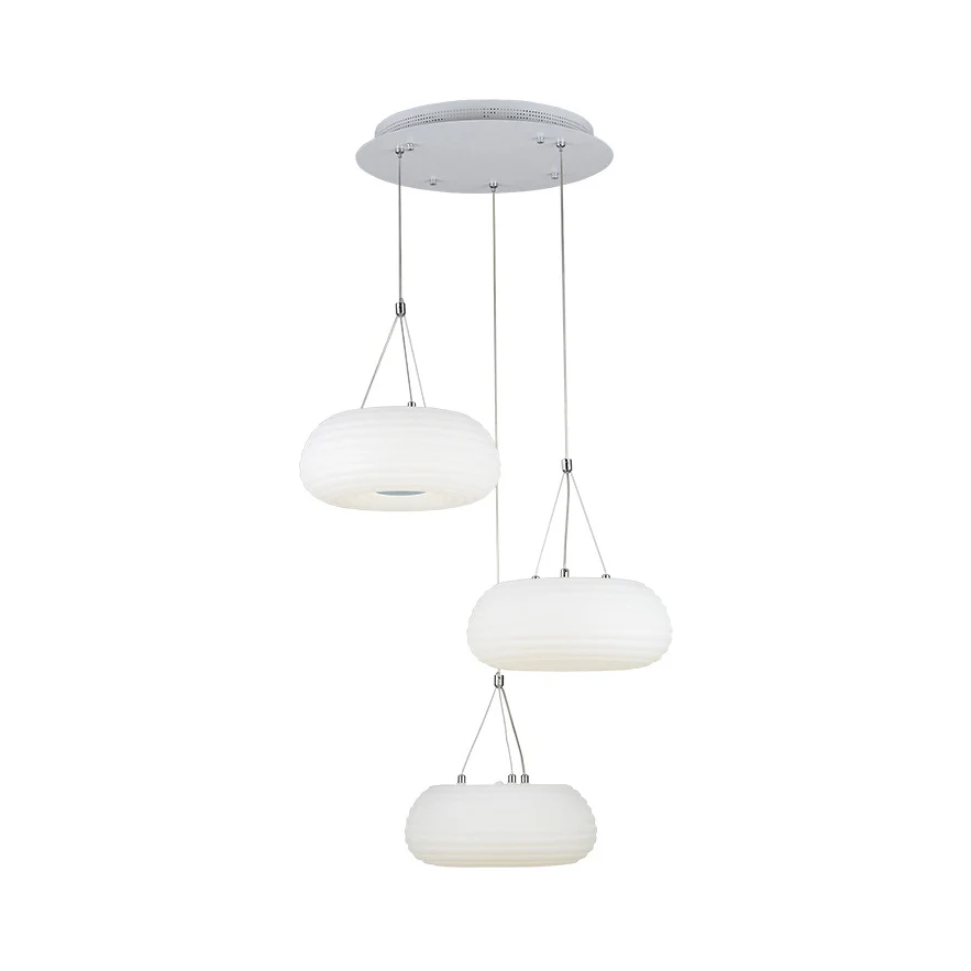 Witte donut hanglamp moderne LED metalen hangende plafondlamp voor eetkamer Clearhalo