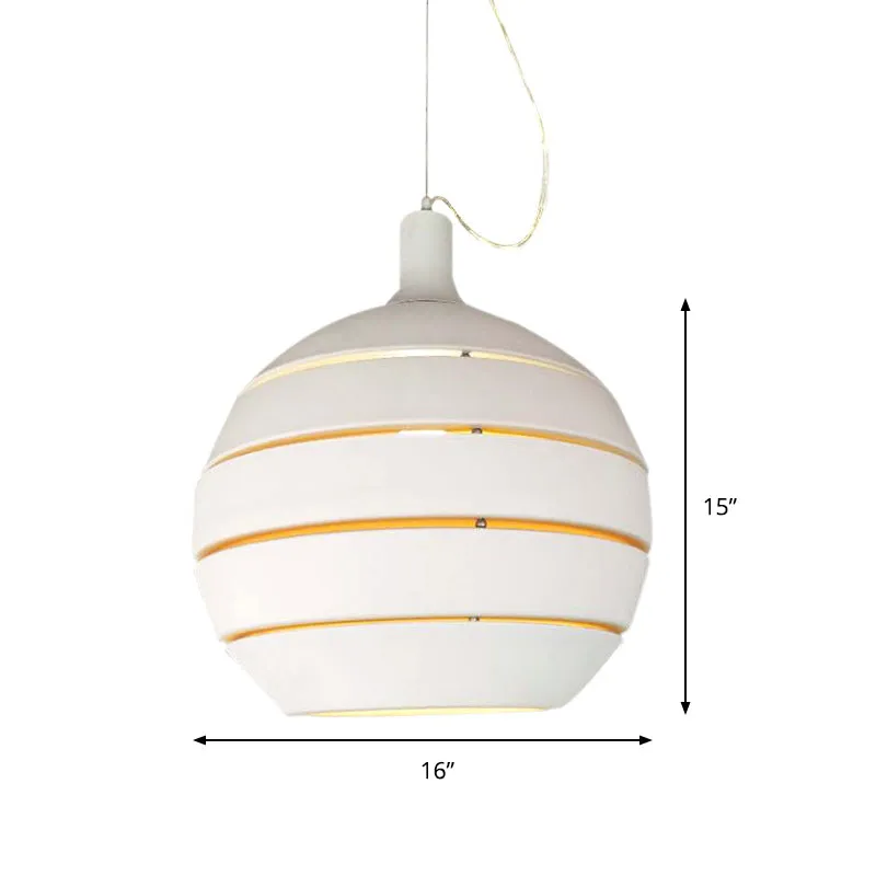 Witte Globe Drop hanglamp moderne 1 lichtmetalen hanglamp voor eetkamer Clearhalo