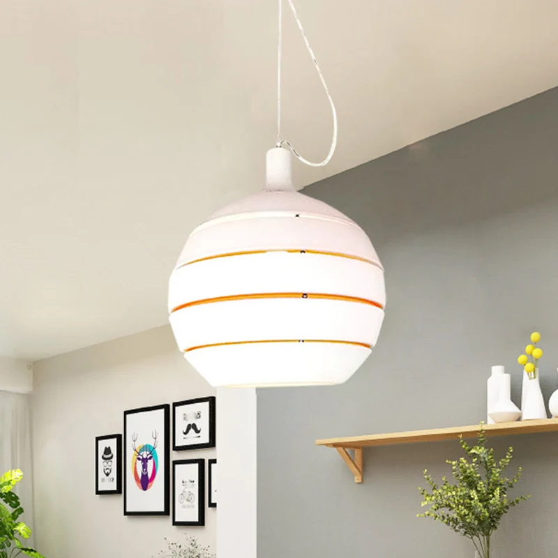 Witte Globe Drop hanglamp moderne 1 lichtmetalen hanglamp voor eetkamer Clearhalo