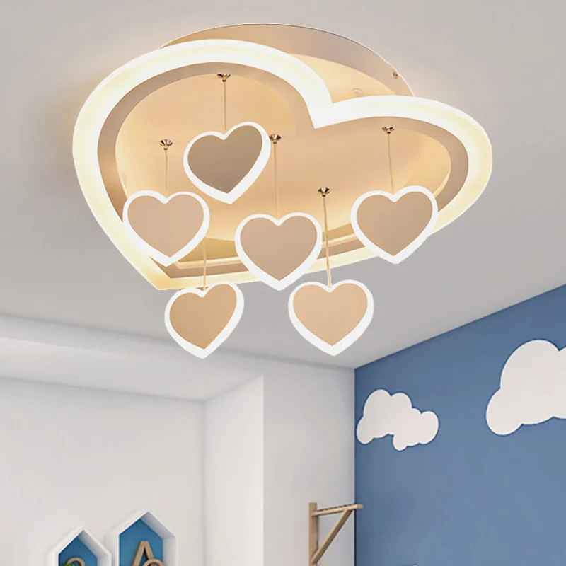 Witte hartvormige plafondlamp Art Deco acryl inbouw plafondlamp voor studeerkamer Clearhalo