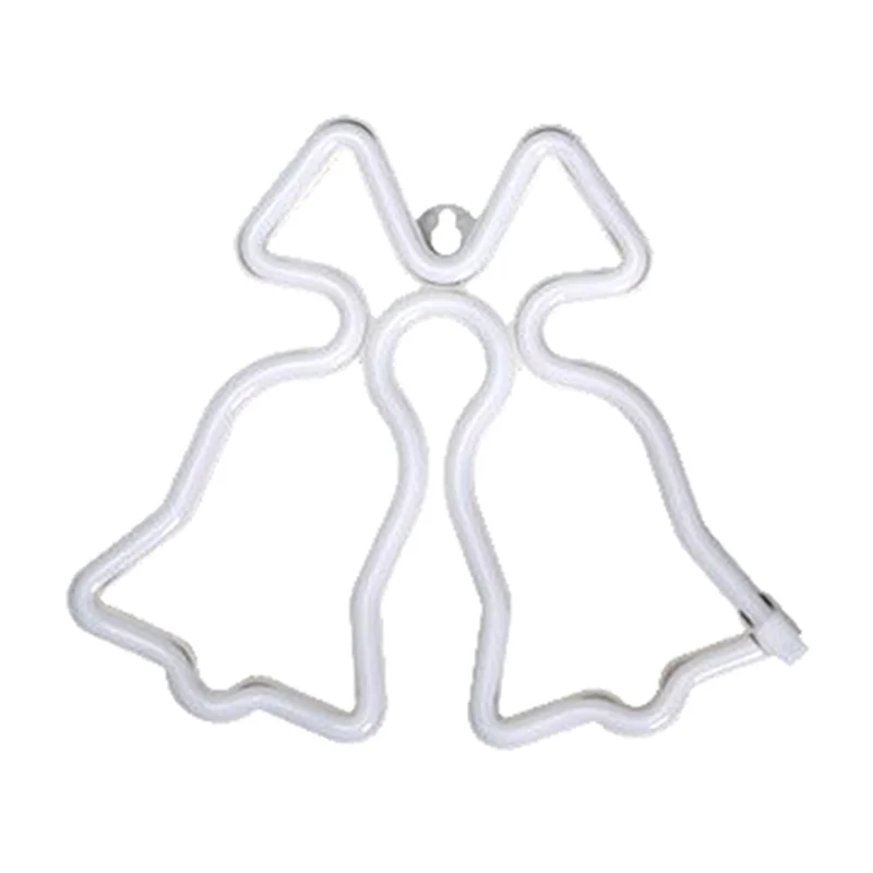 Witte Jingle Bell mini-nachtkastjelamp cartoonstijl LED-kunststof wandverlichting Clearhalo