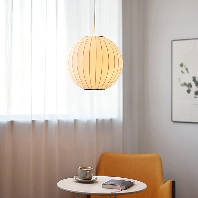 Witte Lantaarn Hanglamp Japanse Stijl Enkele Kunstzijde Hanglamp Clearhalo