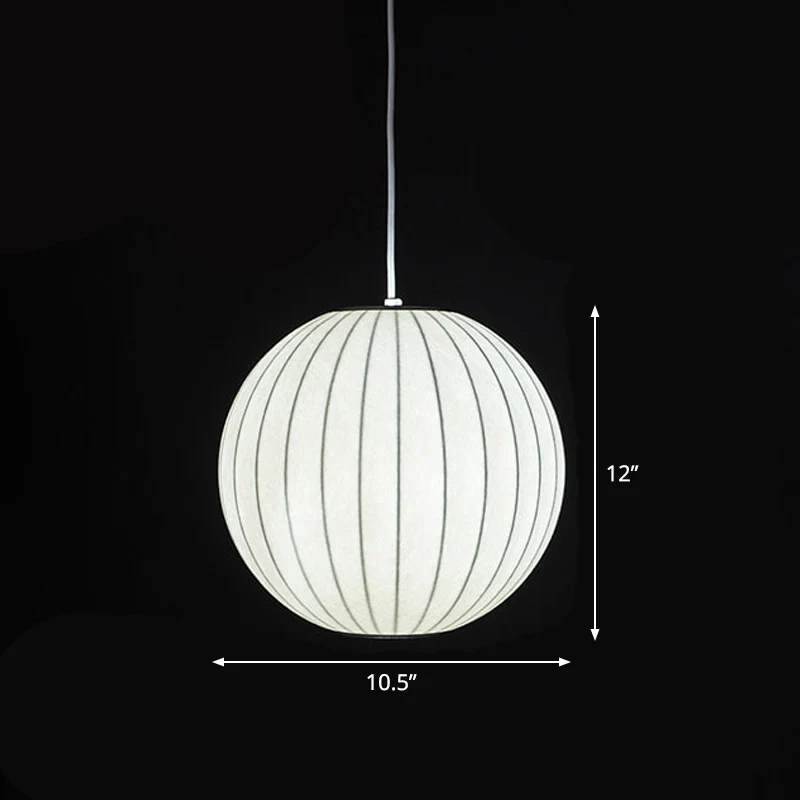 Witte Lantaarn Hanglamp Japanse Stijl Enkele Kunstzijde Hanglamp Clearhalo