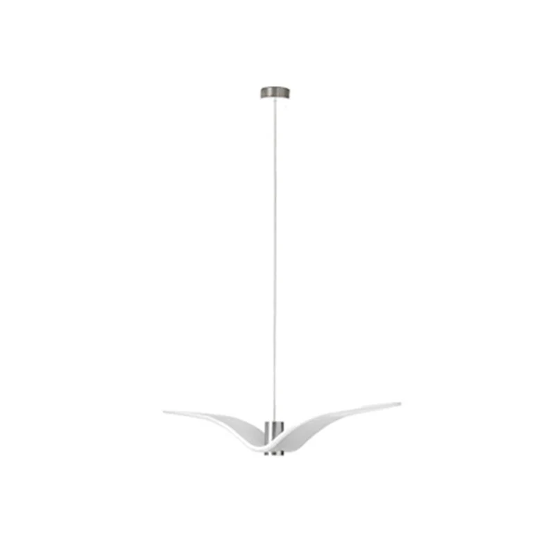 Witte moderne art deco meeuwen hanglamp 1 lichte hanger van harsmateriaal voor eetkamer Clearhalo