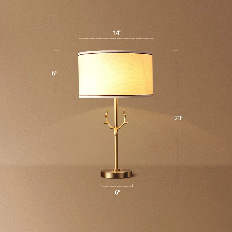 Witte ronde tafellamp, minimalistisch, stoffen nachtlamp met 1 kop en geweidecoratie Clearhalo