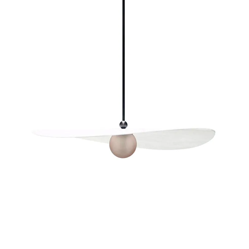 Witte slanke hangende plafondlamp Minimalistische 1-lichts acryl hanglamp voor slaapkamer Clearhalo