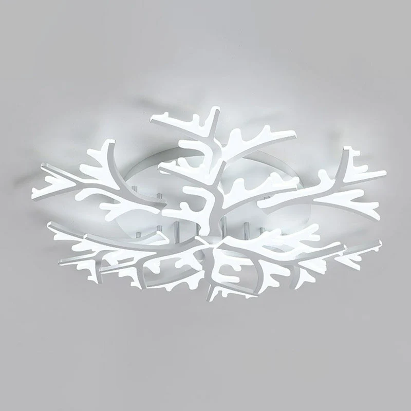 Witte sneeuwvlok semi-inbouwverlichting Minimalistisch acryl LED-inbouwarmatuur voor woonkamer Clearhalo