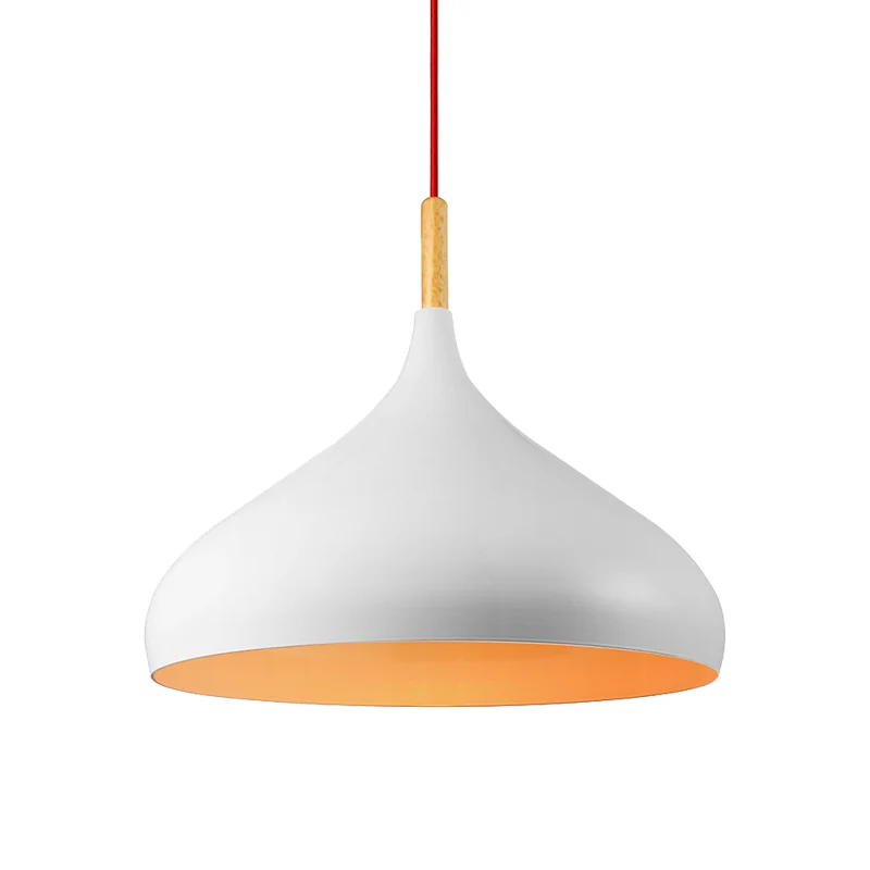Witte Uienkap Hanglamp, Eenvoudige Stijl Metallic 1-lichts Woonkamer Hanglamp Clearhalo