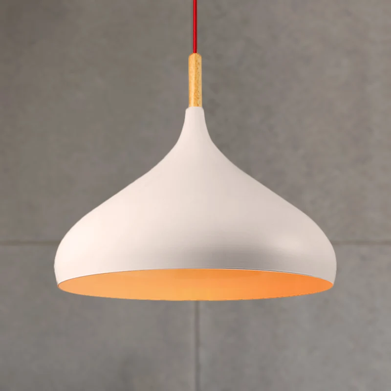 Witte Uienkap Hanglamp, Eenvoudige Stijl Metallic 1-lichts Woonkamer Hanglamp Clearhalo