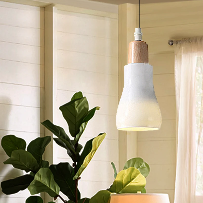 Wit/zwarte kom/kegel/schotel hanglamp modernistisch 1-lichts glas led hangend plafondlicht wit/warm licht Clearhalo