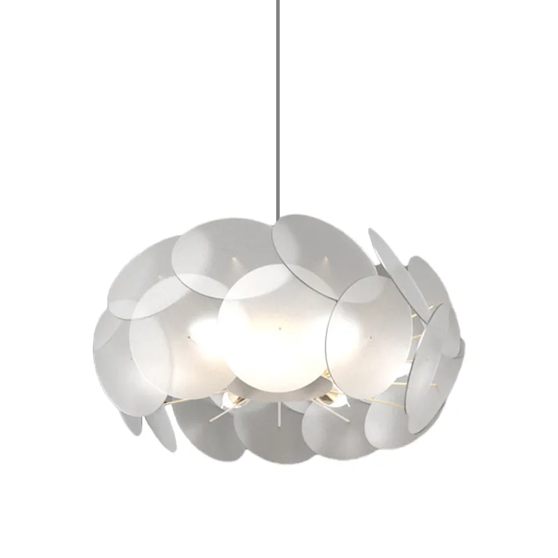 Wolkachtige acryl hanglampset Hedendaagse LED witte plafondhanglamp voor slaapkamer Clearhalo