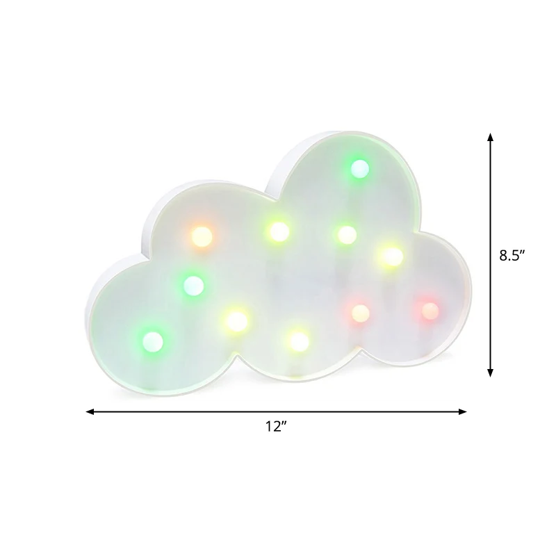 Wolkvormige mini-nachtlamp Hedendaagse LED-kunststof wandnachtverlichting Clearhalo