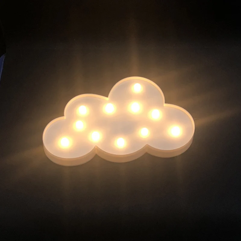 Wolkvormige mini-nachtlamp Hedendaagse LED-kunststof wandnachtverlichting Clearhalo