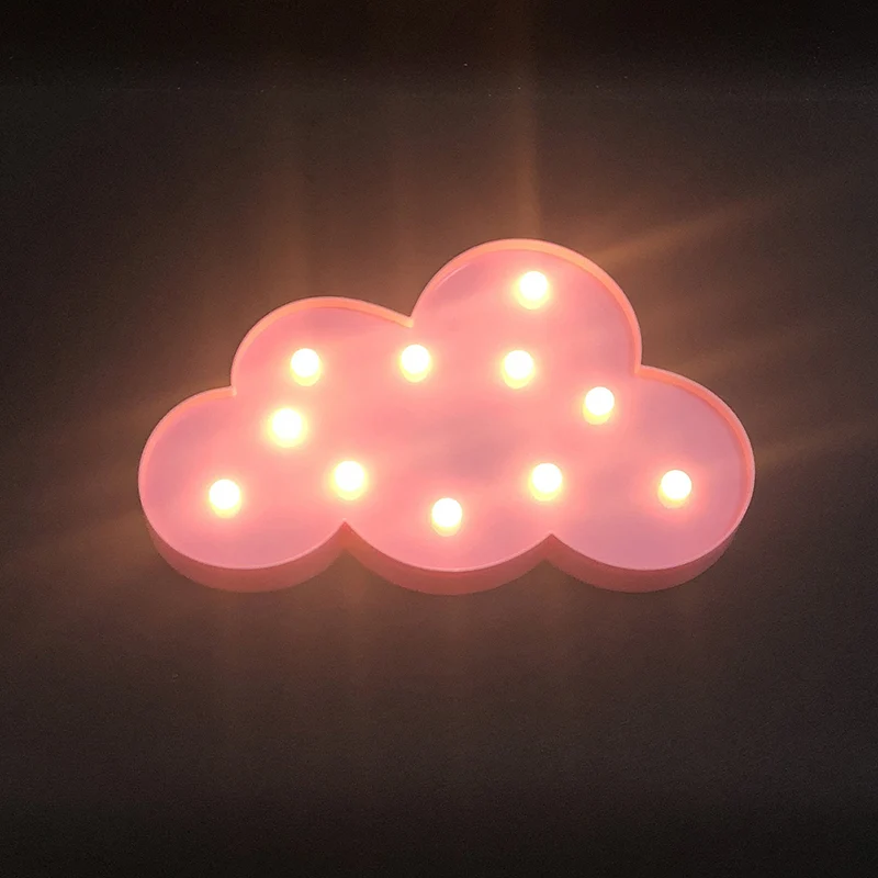 Wolkvormige mini-nachtlamp Hedendaagse LED-kunststof wandnachtverlichting Clearhalo