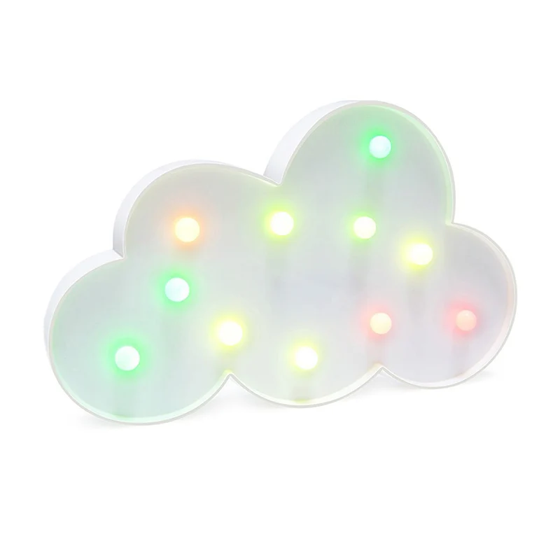 Wolkvormige mini-nachtlamp Hedendaagse LED-kunststof wandnachtverlichting Clearhalo