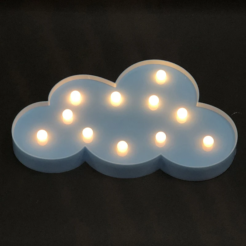 Wolkvormige mini-nachtlamp Hedendaagse LED-kunststof wandnachtverlichting Clearhalo