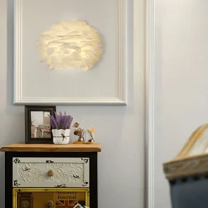 Woondecoratie wandlamp moderne sfeerverlichting witte veer schans voor woonkamer slaapkamer Clearhalo