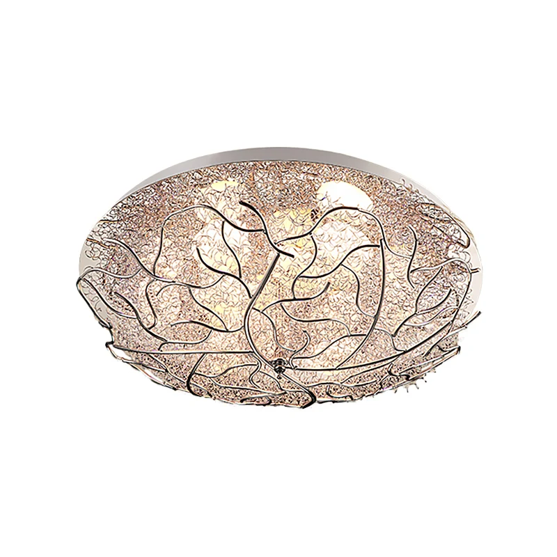 Woonkamer Cirkel Inbouw Plafondlamp Metaal Modern eigentijds Zilver Plafondlamp Clearhalo