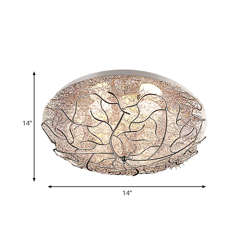 Woonkamer Cirkel Inbouw Plafondlamp Metaal Modern eigentijds Zilver Plafondlamp Clearhalo