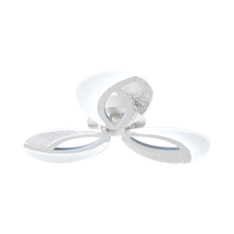 Woonkamer LED semi-inbouwlamp Modern wit ultradunne plafondlamp met bloemen acryl kap, warm/wit licht Clearhalo