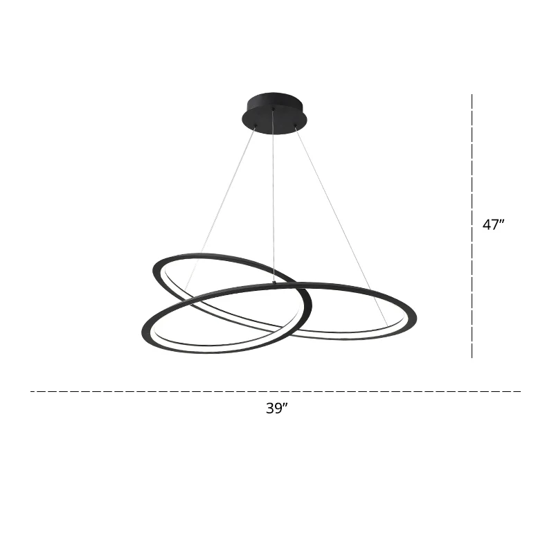 Woonkamerkroonluchterlamp Minimalistische LED-hanglamp met gedraaide aluminium kap Clearhalo