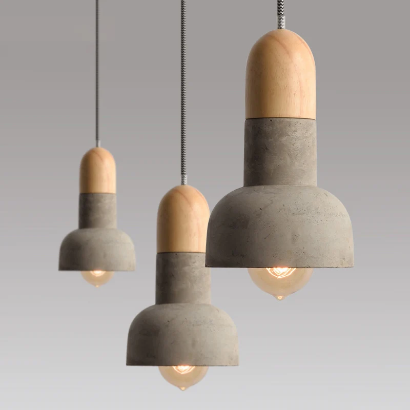 Zaklampvormige plafondlamp Minimalistisch cement 1 lamp Eetkamer hangende hanglamp Clearhalo