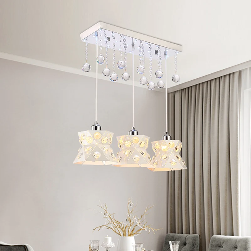 Zandloper Restaurant Meerdere hanglamp ijzer 3 lampen Moderne stijl hanglamp wit Clearhalo