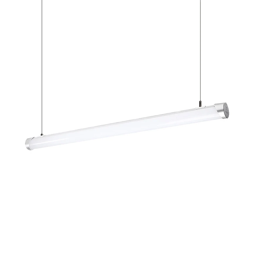 Zilveren buis hanglamp moderne led metalen hangende plafond hanglamp wit/warm/natuurlijk licht Clearhalo