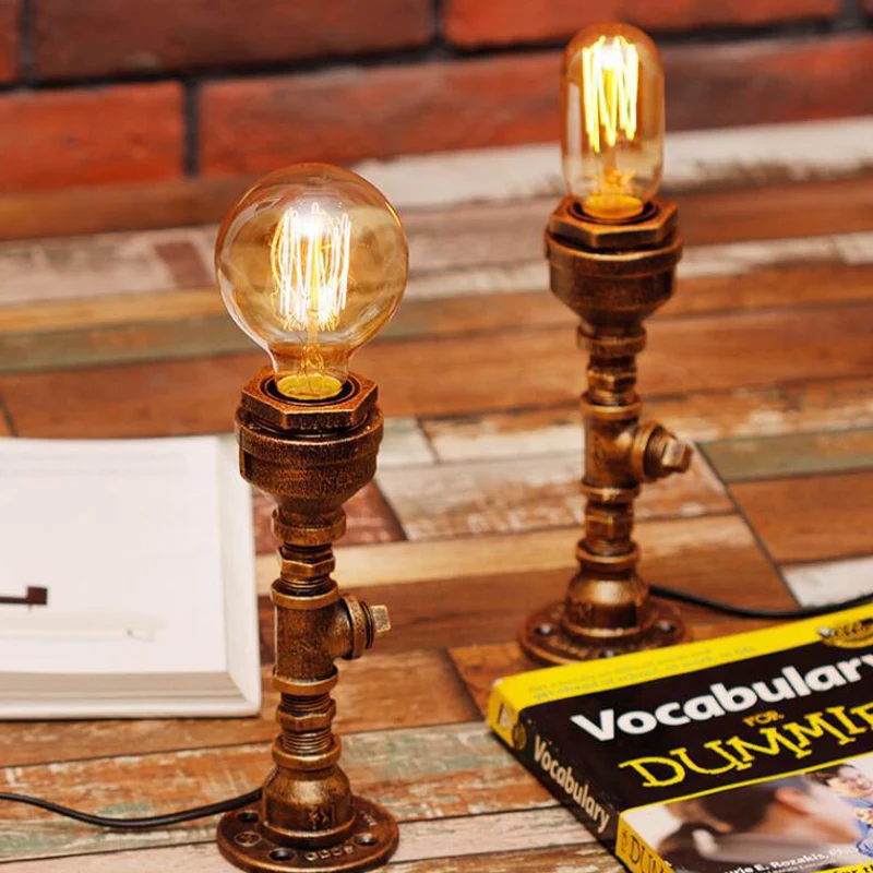 Zilver/messing bureaulamp met 1 lamp, vintage metalen pijptafellamp met bolvormige helderglazen kap Clearhalo