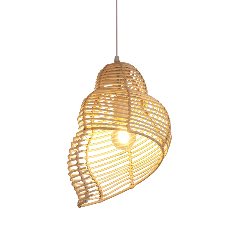 Zuidoost-Azië Handgemaakte hanglamp rotan hedendaagse hanglamp met één lamp hout Clearhalo