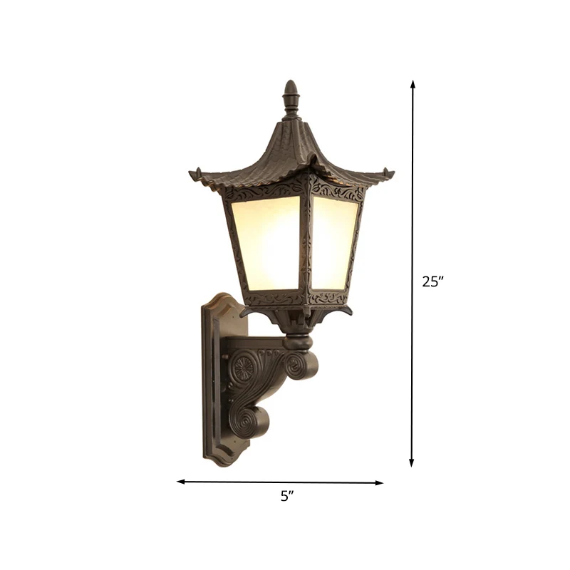 Zwart 1-lamps wandmontage lichtarmatuur landelijk aluminium geel kraantorenvorm wandlamp schans Clearhalo