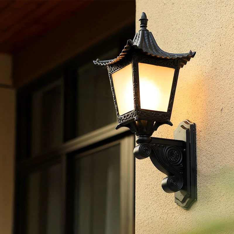 Zwart 1-lamps wandmontage lichtarmatuur landelijk aluminium geel kraantorenvorm wandlamp schans Clearhalo